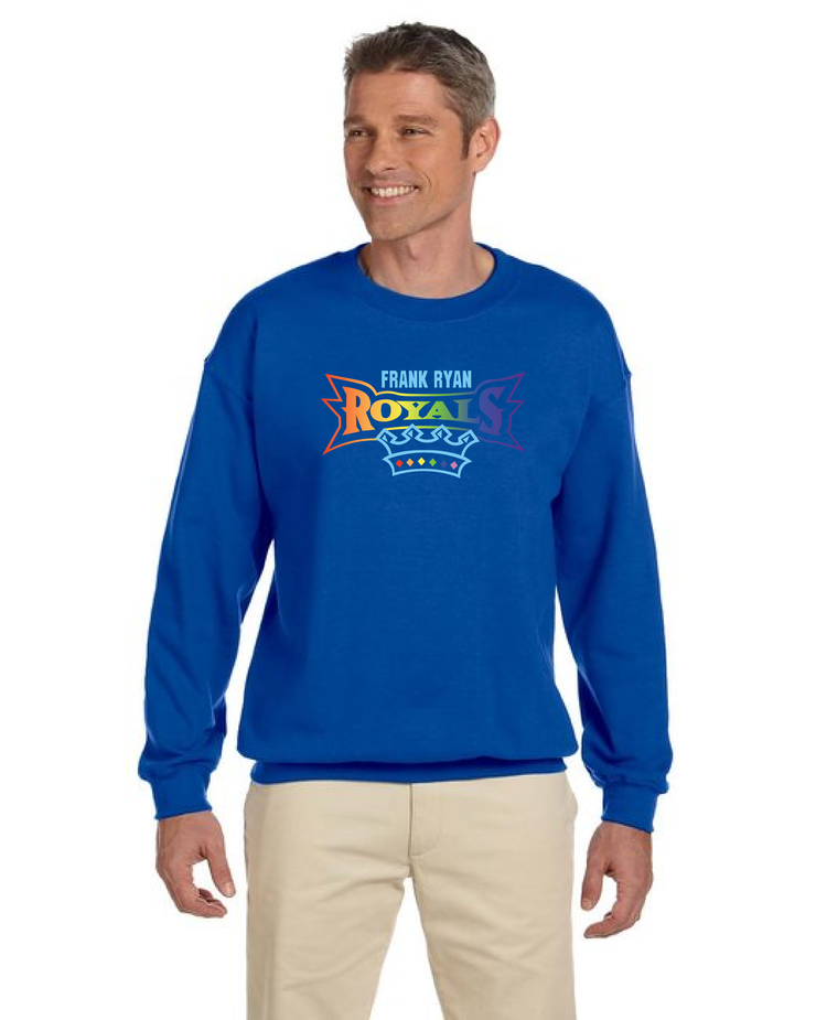 FRANK RYAN SPIRITWEAR - ROYALS PRIDE - GILDAN COTTON FLEECE CREWNECK - ADULT