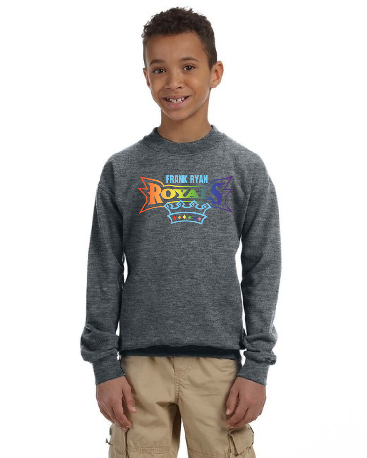 FRANK RYAN SPIRITWEAR - ROYALS PRIDE - GILDAN COTTON FLEECE CREWNECK - YOUTH