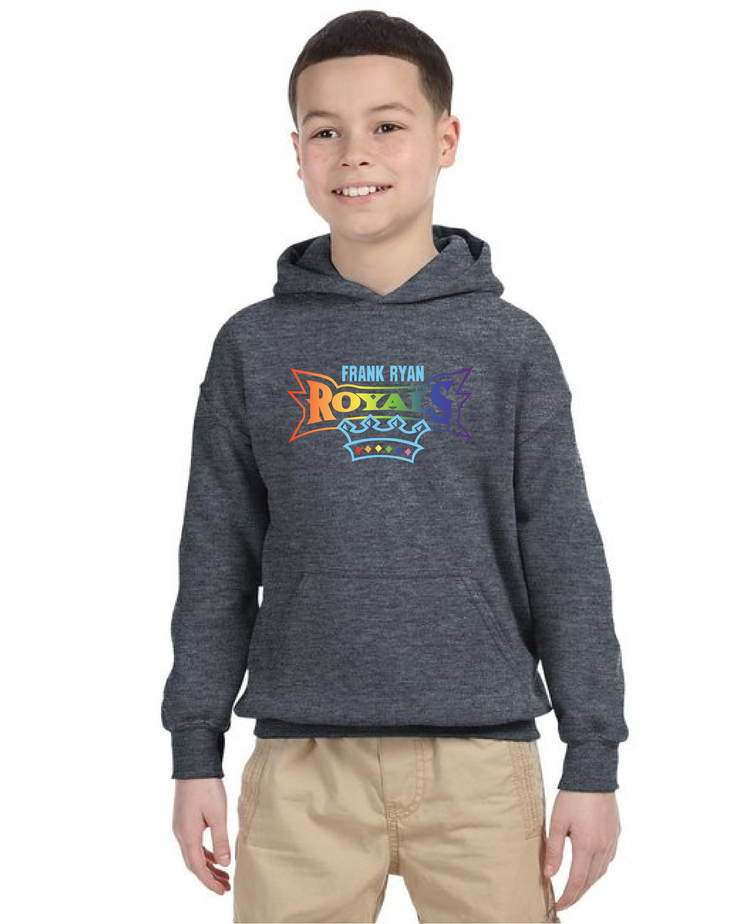 FRANK RYAN SPIRITWEAR - PRIDE ROYALS - GILDAN COTTON HOODIE - YOUTH