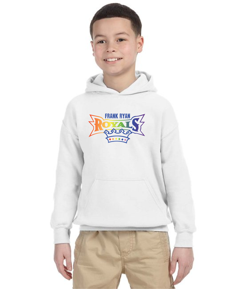 FRANK RYAN SPIRITWEAR - PRIDE ROYALS - GILDAN COTTON HOODIE - YOUTH