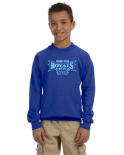 FRANK RYAN SPIRITWEAR - ROYALS - GILDAN COTTON FLEECE CREWNECK - YOUTH