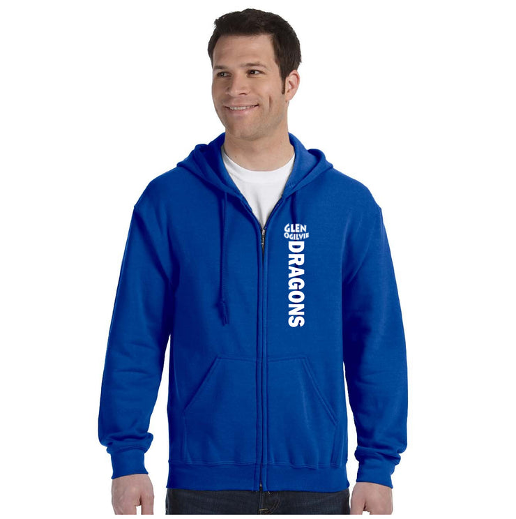 GLEN OGILVIE SPIRITWEAR - GILDAN ZIPPED HOODIE - ADULT