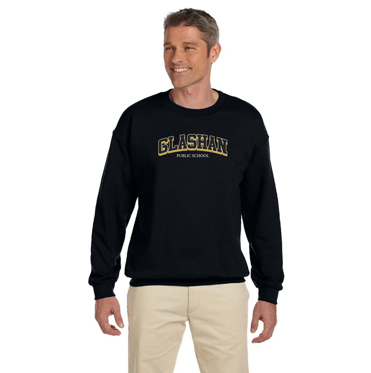GLASHAN SPIRITWEAR - VARSITY - GILDAN COTTON FLEECE CREWNECK - ADULT