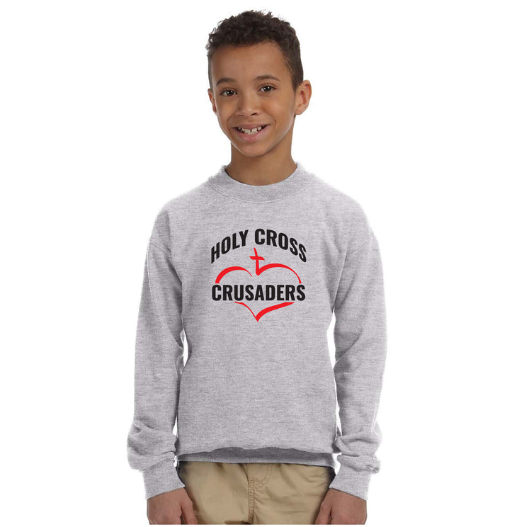 HOLY CROSS - GILDAN HEAVY BLEND CREWNECK SWEATSHIRT - YOUTH
