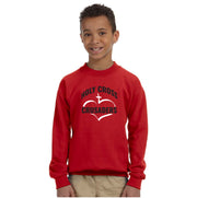 HOLY CROSS - GILDAN HEAVY BLEND CREWNECK SWEATSHIRT - YOUTH