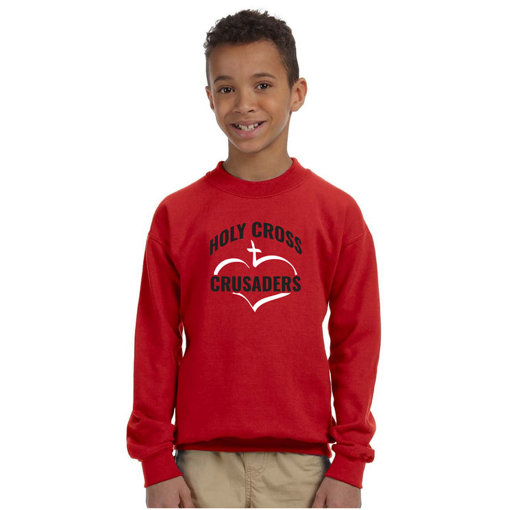 HOLY CROSS - GILDAN HEAVY BLEND CREWNECK SWEATSHIRT - YOUTH