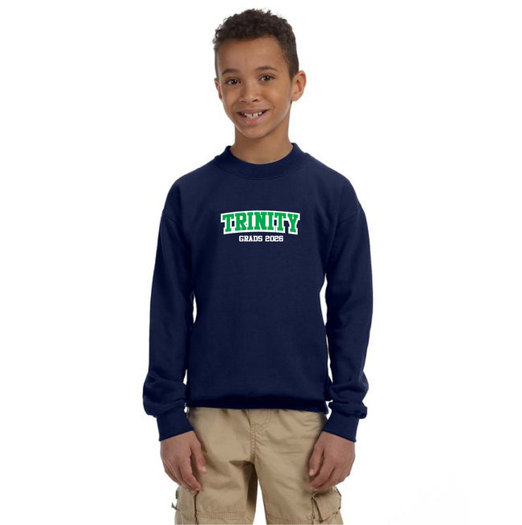 HOLY TRINITY GRAD - 2026 - GILDAN COTTON FLEECE CREWNECK - YOUTH
