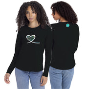 HEALTH STYLES - HEART - NEXT LEVEL RELAXED LONG SLEEVE TSHIRT - ADULT