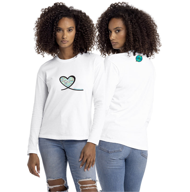 HEALTH STYLES - HEART - NEXT LEVEL RELAXED LONG SLEEVE TSHIRT - ADULT