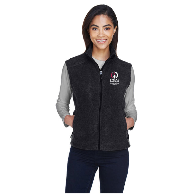 OCSB ESL DEPARTMENT - SCHOOL BOARD LOGO EMB - CORE 365 JOUNEY FLEECE VEST - LADIES