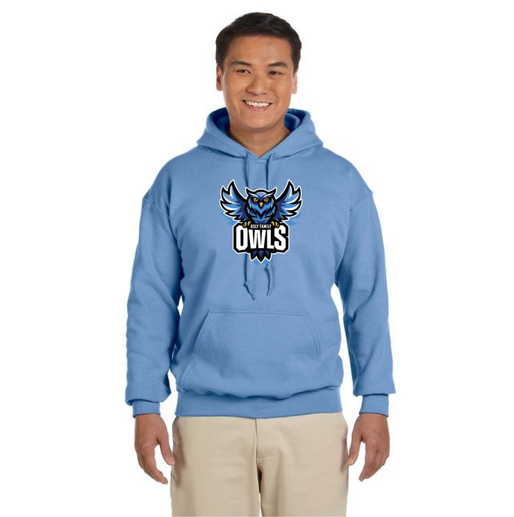 HOLY FAMILY SPIRITWEAR - OWLS - GILDAN COTTON HOODIE - ADULT