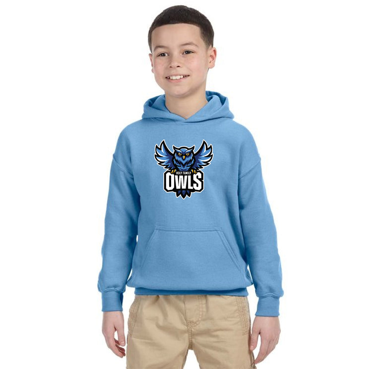 HOLY FAMILY SPIRITWEAR - OWLS - GILDAN COTTON HOODIE - YOUTH