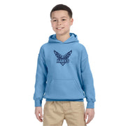 HOLY SPIRIT CATHOLIC SCHOOL SPIRITWEAR - HAWKS PRINT - GILDAN HEAVY BLEND HOODIE  - YOUTH