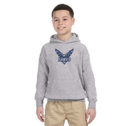 HOLY SPIRIT CATHOLIC SCHOOL SPIRITWEAR - HAWKS PRINT - GILDAN HEAVY BLEND HOODIE  - YOUTH