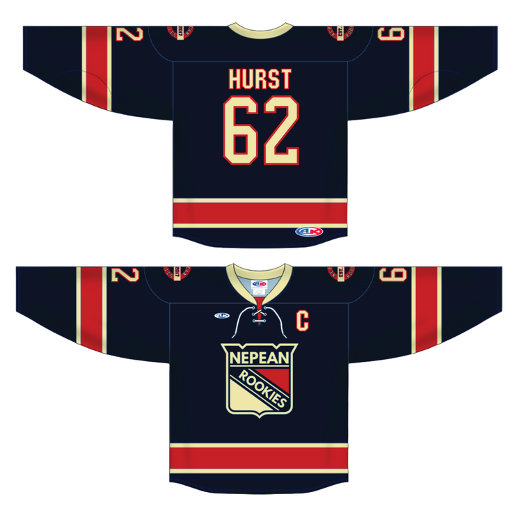 NEPEAN ROOKIES - ROOKIES LOGO - SUBLIMATED JERSEY - ADULT - NAVY