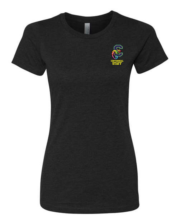 CENTENNIAL PUBLIC SCHOOL STAFFWEAR - LEFT CHEST LOGO - NEXT LEVEL RINGSPUN TEE - LADIES