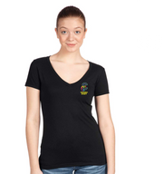 CENTENNIAL PUBLIC SCHOOL STAFFWEAR - LEFT CHEST LOGO - NEXT LEVEL IDEAL V NECK TEE - LADIES