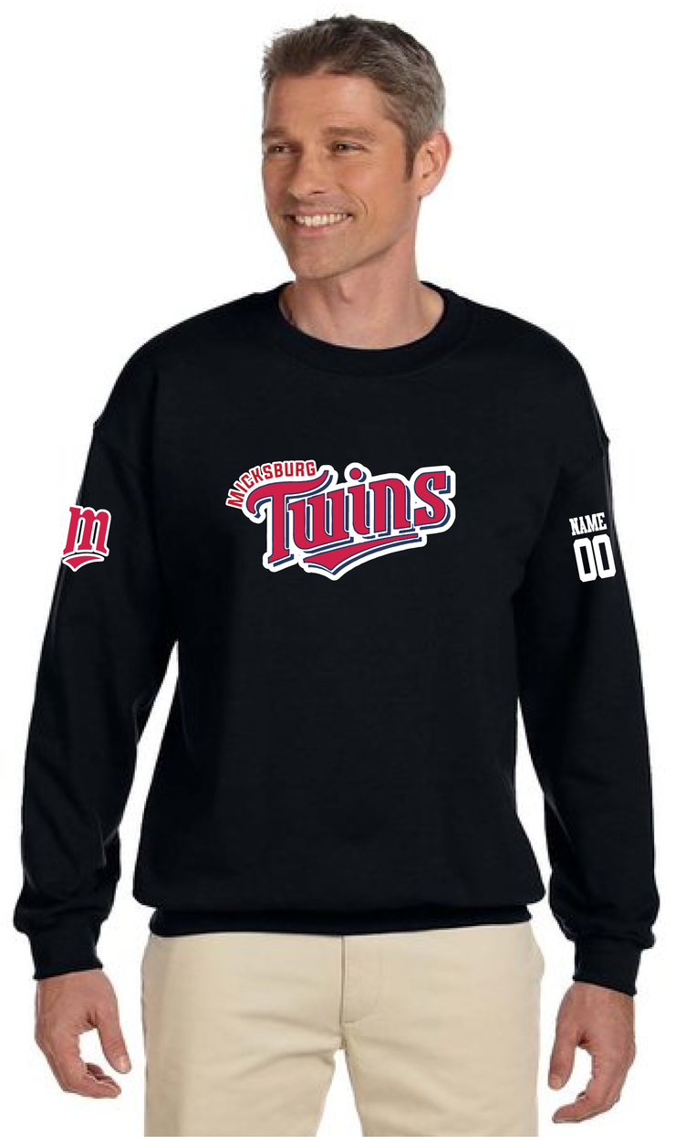 MICKSBURG TWINS - M SLEEVE - GILDAN COTTON FLEECE CREWNECK