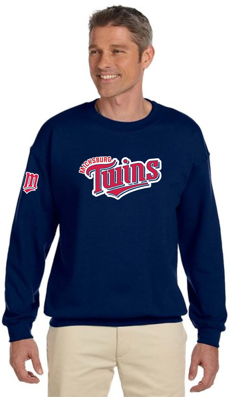 MICKSBURG TWINS - M SLEEVE - GILDAN COTTON FLEECE CREWNECK