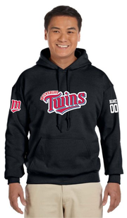 MICKSBURG TWINS - M SLEEVE - GILDAN COTTON HOODIE - ADULT