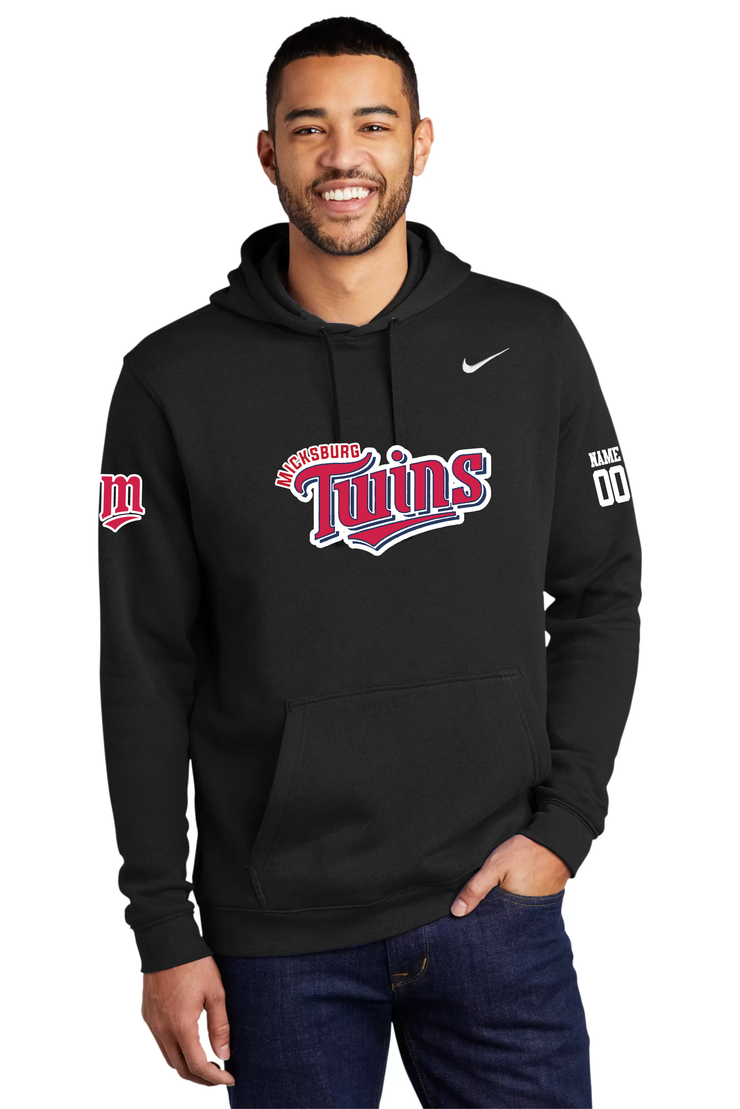 MICKSBURG TWINS - M SLEEVE - NIKE CLUB PULLOVER HOODIE