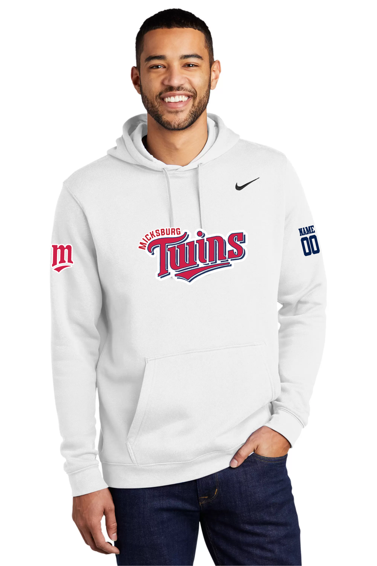 MICKSBURG TWINS - M SLEEVE - NIKE CLUB PULLOVER HOODIE