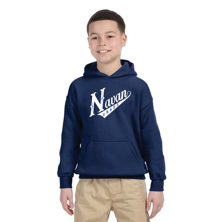 NAVAN GRADS HOCKEY - NAVAN PRINT - GILDAN COTTON HOODIE - YOUTH