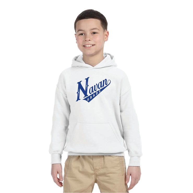 NAVAN GRADS HOCKEY - NAVAN PRINT - GILDAN COTTON HOODIE - YOUTH