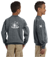 NOTRE DAME SCIENCE - BACK PRINT - GILDAN COTTON FLEECE CREWNECK - YOUTH