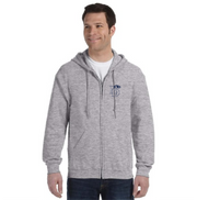 NOTRE DAME SPIRITWEAR - LEFT CHEST ND PRINT - GILDAN HEAVY BLEND ZIPPED HOODIE - ADULT