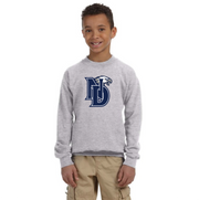 NOTRE DAME SPIRITWEAR - FULL ND PRINT - GILDAN COTTON FLEECE CREWNECK - YOUTH