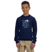 NOTRE DAME SPIRITWEAR - FULL ND PRINT - GILDAN COTTON FLEECE CREWNECK - YOUTH