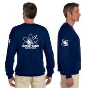 NOTRE DAME SCIENCE - BACK PRINT - GILDAN COTTON FLEECE CREWNECK - ADULT