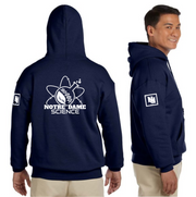 NOTRE DAME SCIENCE - BACK PRINT - GILDAN COTTON HOODIE - ADULT