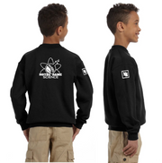 NOTRE DAME SCIENCE - BACK PRINT - GILDAN COTTON FLEECE CREWNECK - YOUTH