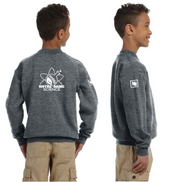 NOTRE DAME SCIENCE - BACK PRINT - GILDAN COTTON FLEECE CREWNECK - YOUTH