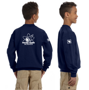 NOTRE DAME SCIENCE - BACK PRINT - GILDAN COTTON FLEECE CREWNECK - YOUTH