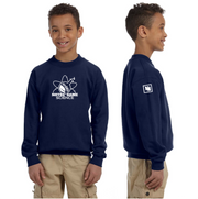 NOTRE DAME SCIENCE - FRONT PRINT - GILDAN COTTON FLEECE CREWNECK - YOUTH