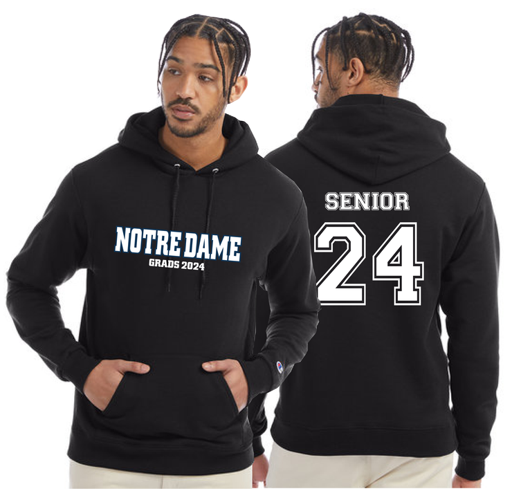 NOTRE DAME GRADWEAR - CHAMPION COTTON HOODIE