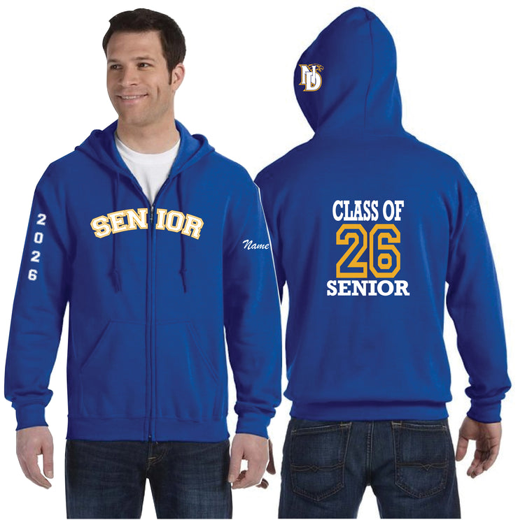 NOTRE DAME GRADWEAR 2026 - GILDAN HEAVY BLEND ZIPPED HOODIE - ADULT