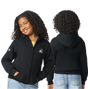 NOTRE DAME SCIENCE - LEFT CHEST PRINT - GILDAN COTTON ZIP HOODIE - YOUTH