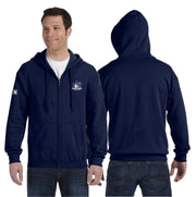 NOTRE DAME SCIENCE - LEFT CHEST PRINT - GILDAN COTTON ZIP HOODIE - ADULT
