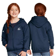NOTRE DAME SCIENCE - LEFT CHEST PRINT - GILDAN COTTON ZIP HOODIE - YOUTH