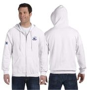 NOTRE DAME SCIENCE - LEFT CHEST PRINT - GILDAN COTTON ZIP HOODIE - ADULT