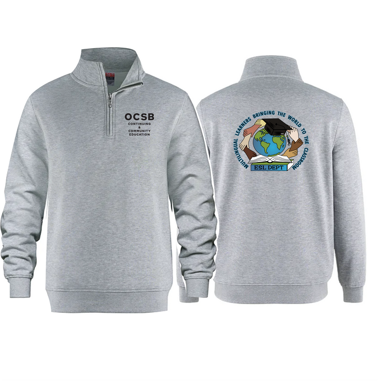 OCSB ESL DEPARTMENT - OCSB - FLUX 1/4 ZIP SWEATSHIRT - ADULT