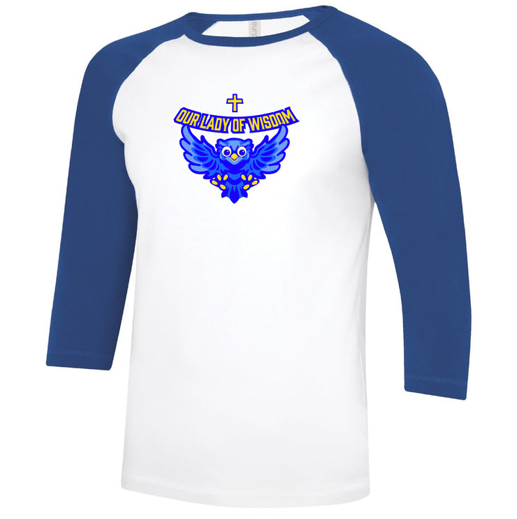 OUR LADY OF WISDOM SPIRITWEAR - ATC RINGSPUN BASEBALL TEE - ADULT
