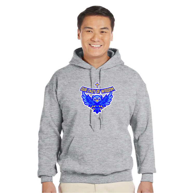 OUR LADY OF WISDOM SPIRITWEAR - GILDAN COTTON HOODIE - ADULT