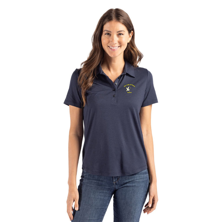 OLP STAFFWEAR - CREST EMB - CUTTER & BUCK COASTLINE EPIC COMFORT ECO RECYCLED POLO - LADIES