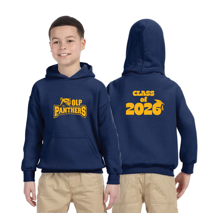 OLP GRADWEAR - CLASS OF 2026 - GILDAN COTTON HOODIE - YOUTH