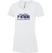 PRINCE OF PEACE STAFFWEAR - POP FULL FRONT - ATC RINGSPUN V NECK TEE - LADIES